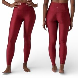 Athleta Leggins Woman 3X Decadent Red Elation Shine Tight Fitness Gym